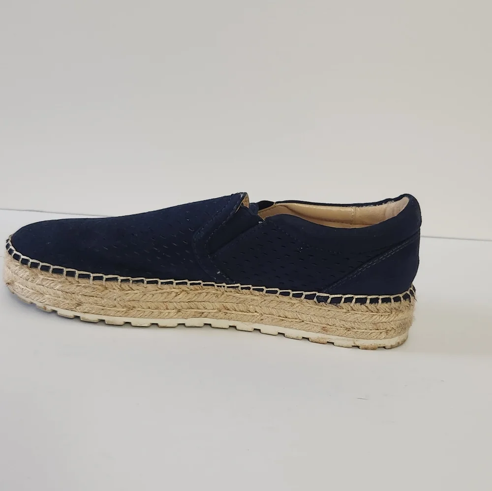 Marc Fisher Mania Navy Espadrilles Slip On 8.5